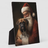 Boxer mit Weihnachtsfeiern Fotoplatte (Seite)