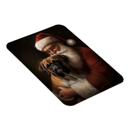 Boxer mit Weihnachtsfeiern Magnet (Rechte Seite)