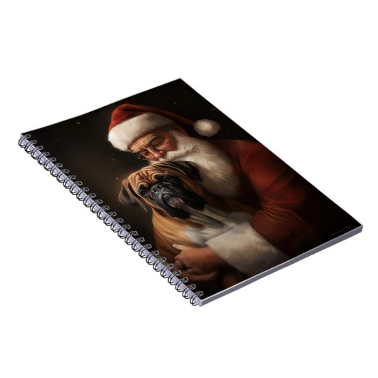 Boxer mit Weihnachtsfeiern Notizblock (Rechte Seite)