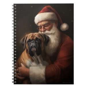 Boxer mit Weihnachtsfeiern Notizblock