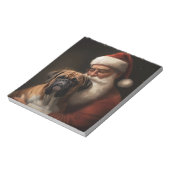 Boxer mit Weihnachtsfeiern Notizblock (Rotiert)