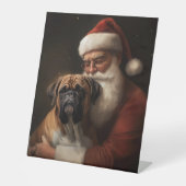 Boxer mit Weihnachtsfeiern Sockelschild (Vorderseite)