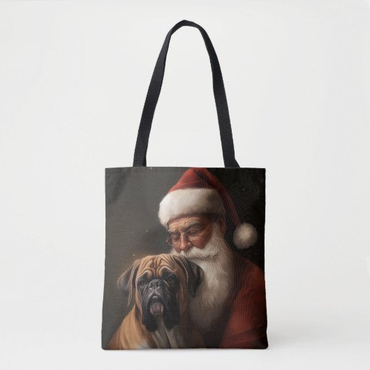 Boxer mit Weihnachtsfeiern Tasche (Vorderseite)