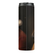 Boxer mit Weihnachtsfeiern Thermosbecher (Rückseite)