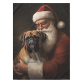 Boxer mit Weihnachtsfeiern Tischdecke (Vorderseite)
