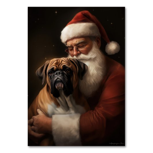 Boxer mit Weihnachtsfeiern Tischnummer (Vorderseite)