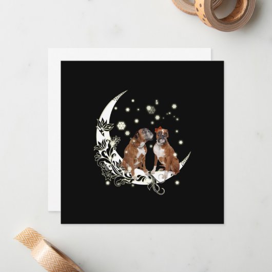 Boxer Mitteilungskarte (Vorderseite/Rückseite Beispiel)