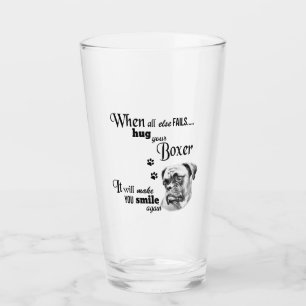 Boxer moderne Kunst niedlicher Hund züchtet Sloga Glas