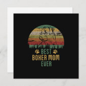 Boxer Mom Mitteilungskarte (Vorne/Hinten)