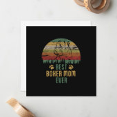 Boxer Mom Mitteilungskarte (Vorderseite/Rückseite Beispiel)