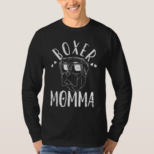 Boxer Momma Dog Mama Mama T-Shirt (Vorderseite)