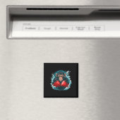 Boxer Monkey With Boxing Gloves Kickboxing Funny B Magnet (In Situ (Geschirrspüler))