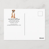 Boxer Moving Announction Postcard Postkarte (Rückseite)