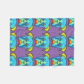 Boxer-Muster-Pop-Kunst Fleecedecke (Vorderseite (Horizontal))