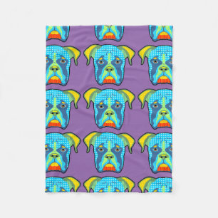 Boxer-Muster-Pop-Kunst Fleecedecke