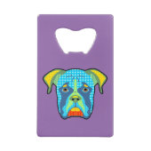 Boxer-Muster-Pop-Kunst Geldkarten Flaschenöffner (Rückseite)