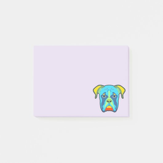 Boxer-Muster-Pop-Kunst Post-it Klebezettel (Vorderseite)