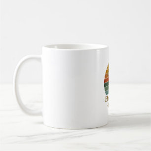 Boxer-Mutter-Hund Retro-Sonnenuntergang-Pfotenabdr Kaffeetasse