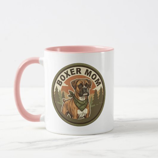 Boxer-Mutter-Kaffeetasse | Boxer-Hund-Mutter-Gesch Tasse (Links)