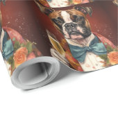 Boxer Neujahr Geschenkpapier (Rolleneckpunkt)