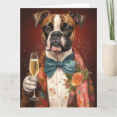 Boxer Neujahr Karte (Vorderseite)