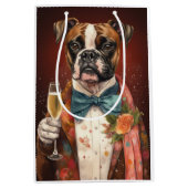 Boxer Neujahr Mittlere Geschenktüte (Vorderseite)