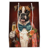 Boxer Neujahr Mittlere Geschenktüte (Rückseite)