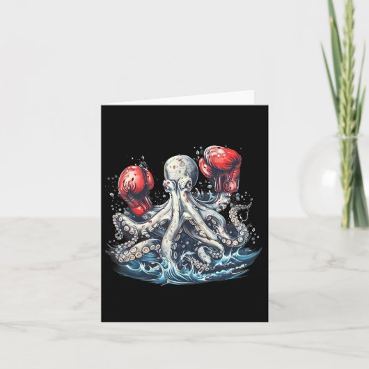 Boxer Octopus Lover Ocean Creation Kickboxing Karte (Vorderseite)