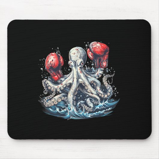 Boxer Octopus Lover Ocean Creation Kickboxing Mousepad (Vorne)