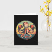 Boxer Octopus Lover Ocean Creature Boxkick Karte (Gelbe Blume)