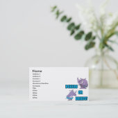 Boxer oder Slips lustige Nashörner Visitenkarte (Stehend Vorderseite)