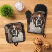 Boxer Ofenhandschuh & Topflappen-Set (Oben Unten)