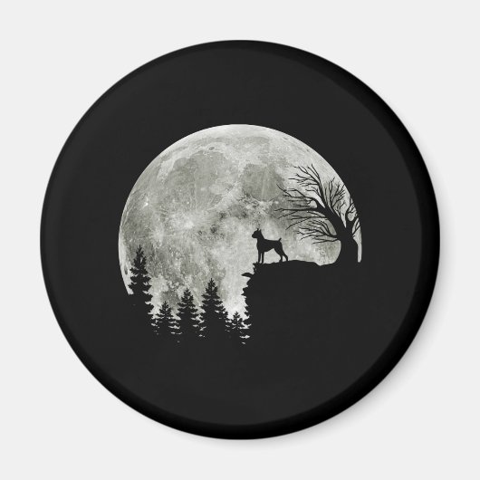 Boxer On Mountain Cool Halloween Ohrs for Her Magnet (Vorne)