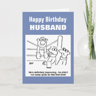 Boxer On the Ropes Cartoon Karte