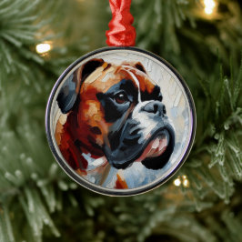 Boxer Ornament Aus Metall