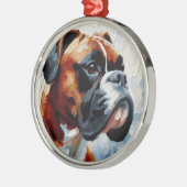 Boxer Ornament Aus Metall (Links)