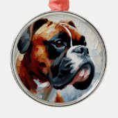 Boxer Ornament Aus Metall (Vorne)