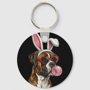 Boxer Osterhase Hunde Liebhaber  Schlüsselanhänger