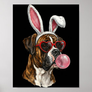 Boxer-Osterhase-Hundefreund Poster