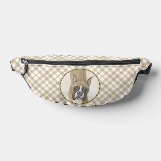 Boxer Painting Fawn Cropped DockingNiedliche Hundk Bauchtasche (Ablage )
