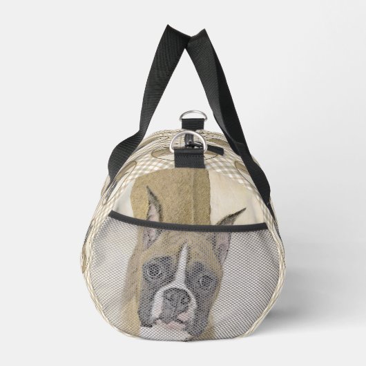 Boxer Painting Fawn Cropped DockingNiedliche Hundk Duffle Bag (Rechts)