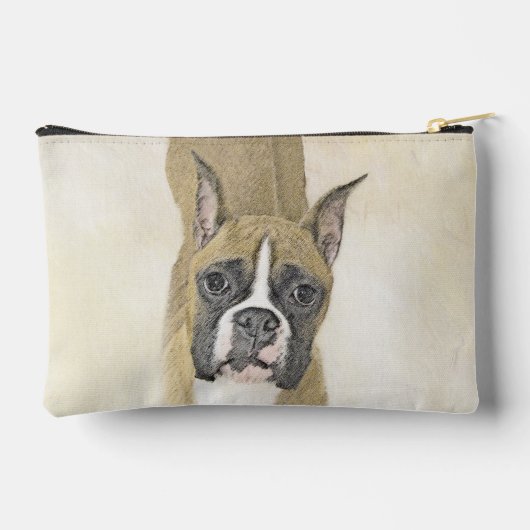Boxer Painting Fawn Cropped DockingNiedliche Hundk Zubehörtasche (Rückseite)