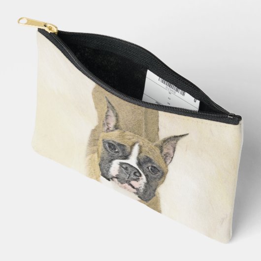 Boxer Painting Fawn Cropped DockingNiedliche Hundk Zubehörtasche (Offen)