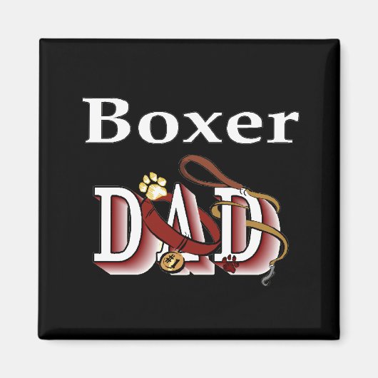 Boxer Papa Magnet (Vorne)
