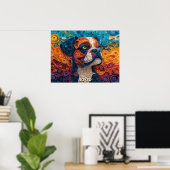 Boxer Paper Quilling Art Dog Portrait Poster (Heimbüro)