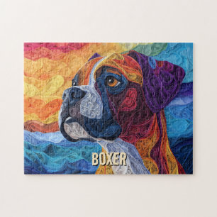 Boxer Paper Quilling Art Dog Portrait Puzzle