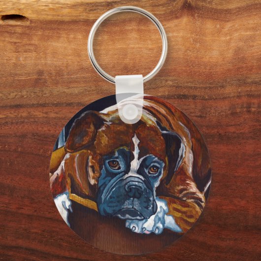 Boxer "Patience" Schlüsselanhänger (Vorderseite)