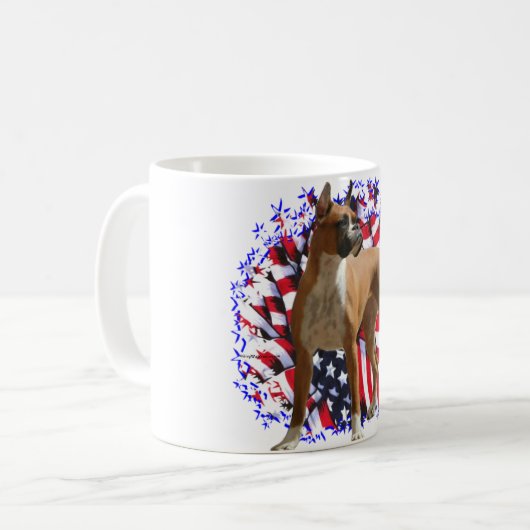 Boxer Patriot Kaffeetasse (Vorderseite Links)