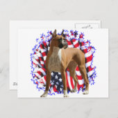 Boxer Patriot Postkarte (Vorne/Hinten)