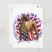 Boxer Patriot Postkarte (Vorne/Hinten)